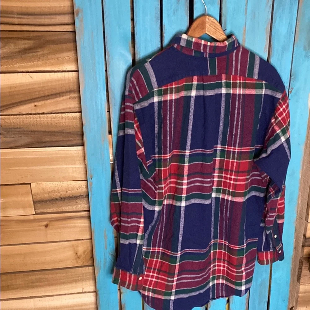 Polo Ralph Lauren Multicolor Plaid flannel  Shirt cotton size medium (oversize)